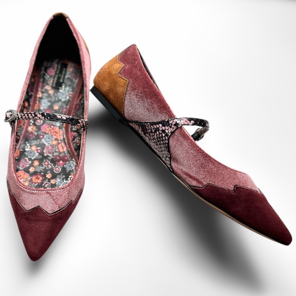 EUC Coach X Tabitha Simmons Harriette Flat with Snakeskin Detail - Woman’s 10 - Picture 1 of 9